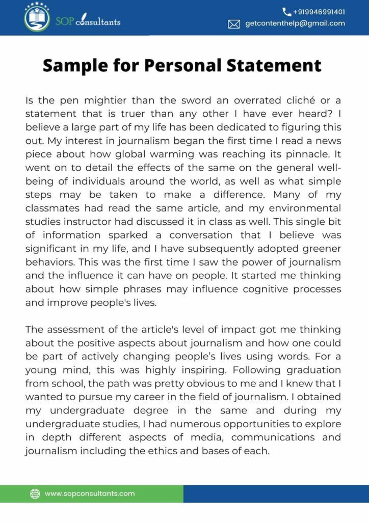 personal statement what makes you unique