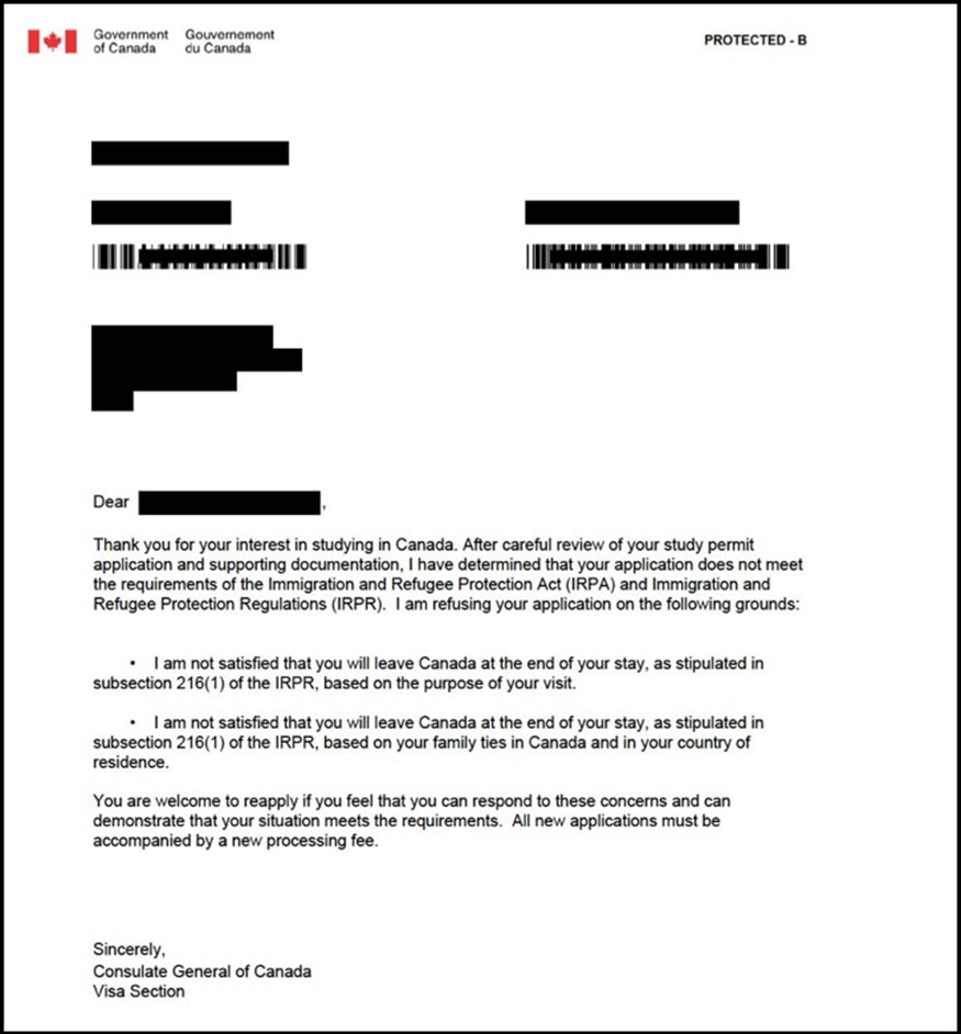 SOP For Canada Study Visa After Refusal Samples Format