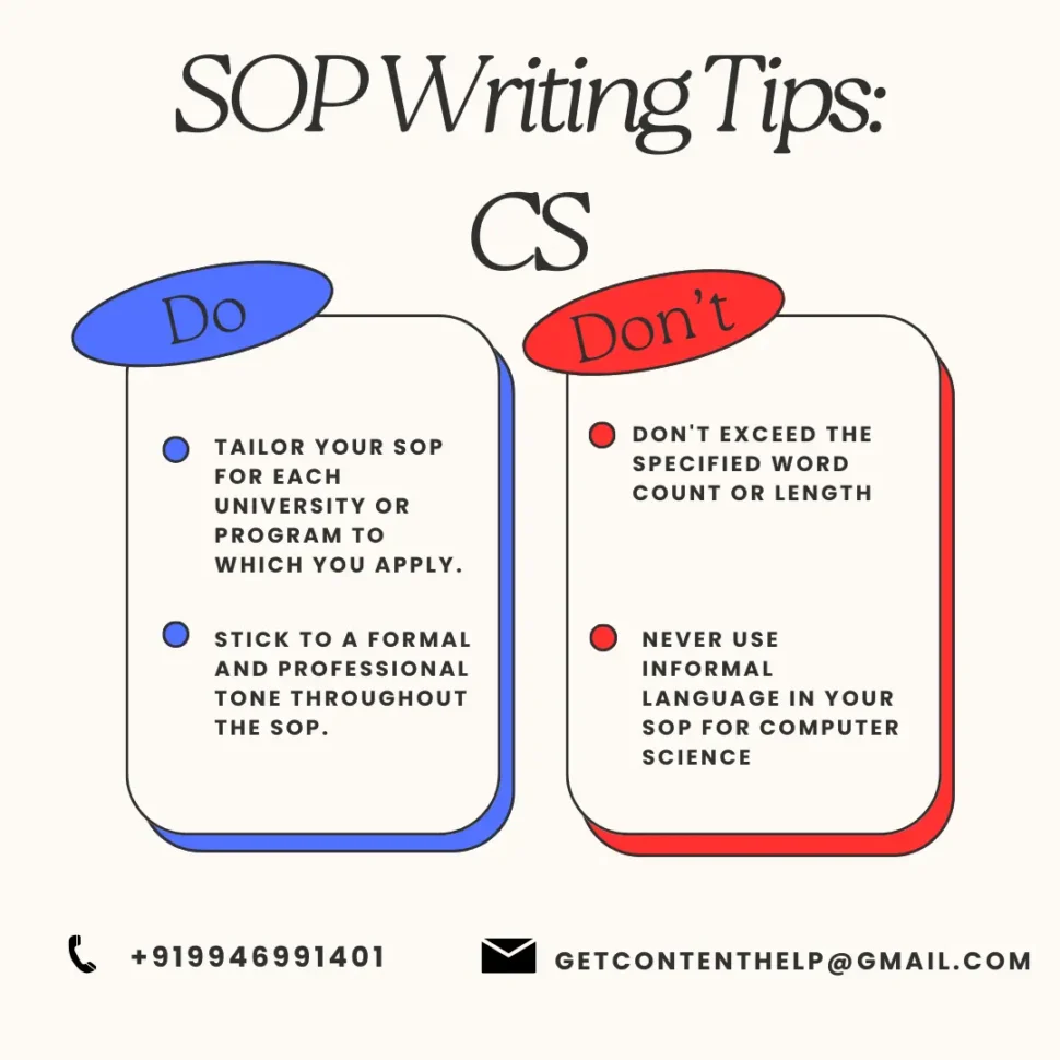 sop writing tips ms in cs